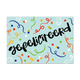 Postcard Gefeliciteerd - 10 stuks - Formaat: Standaard - Vorm: Liggend - Postcards - Op deze postcard staat de tekst: "Gefeliciteerd" omringt door slingers. - Snelwenskaart