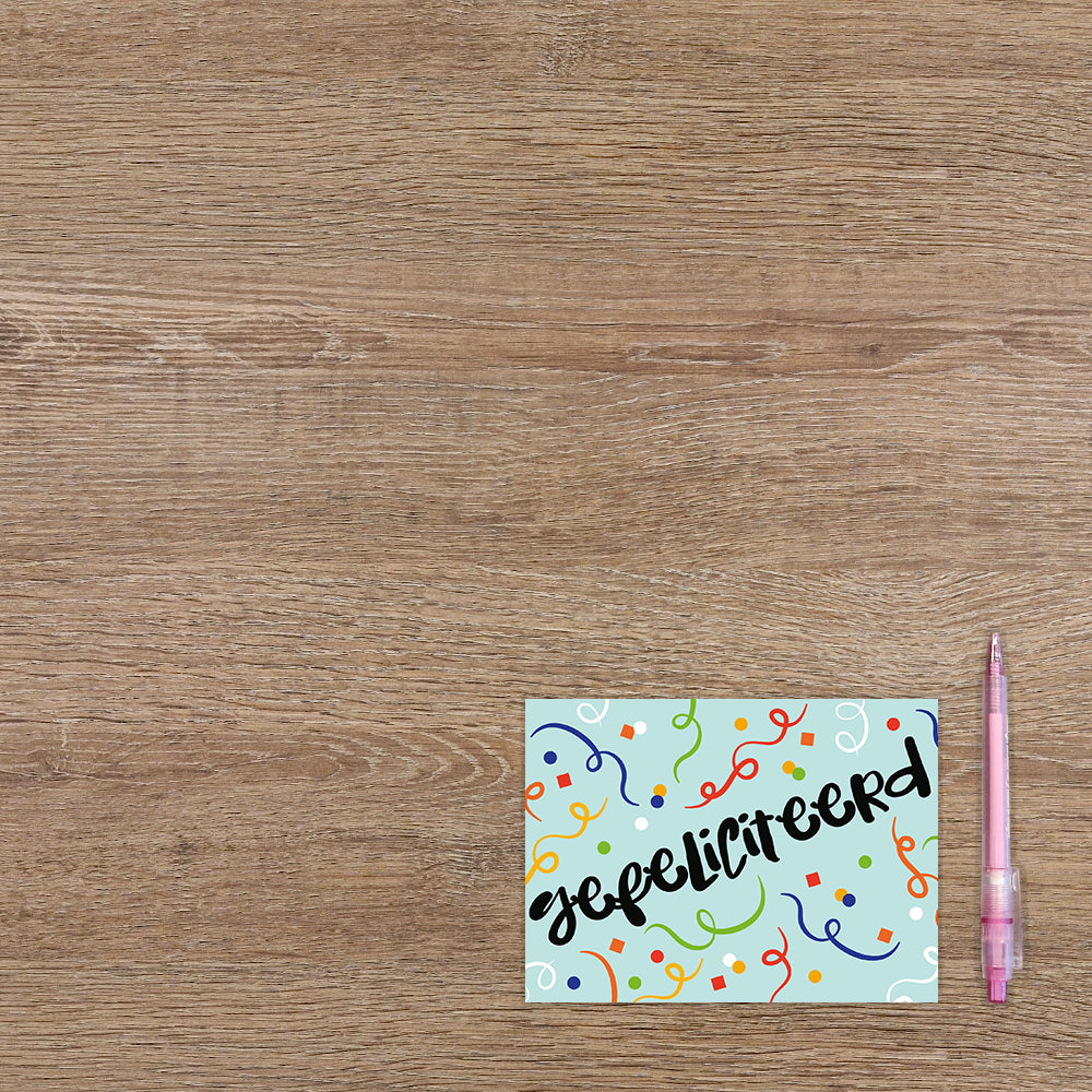 Postcard Gefeliciteerd - 10 stuks