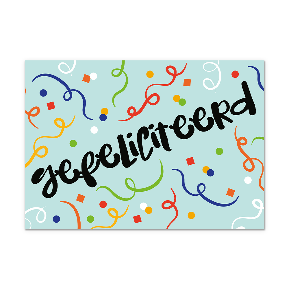 Postcard Gefeliciteerd - 10 stuks