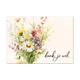 Postcard Dank je wel - 10 stuks - Formaat: Standaard - Vorm: Liggend - Postcards - Op deze postcard staat de tekst: "Dank je wel" met links daarnaast een bos met diverse bloemen. - Snelwenskaart