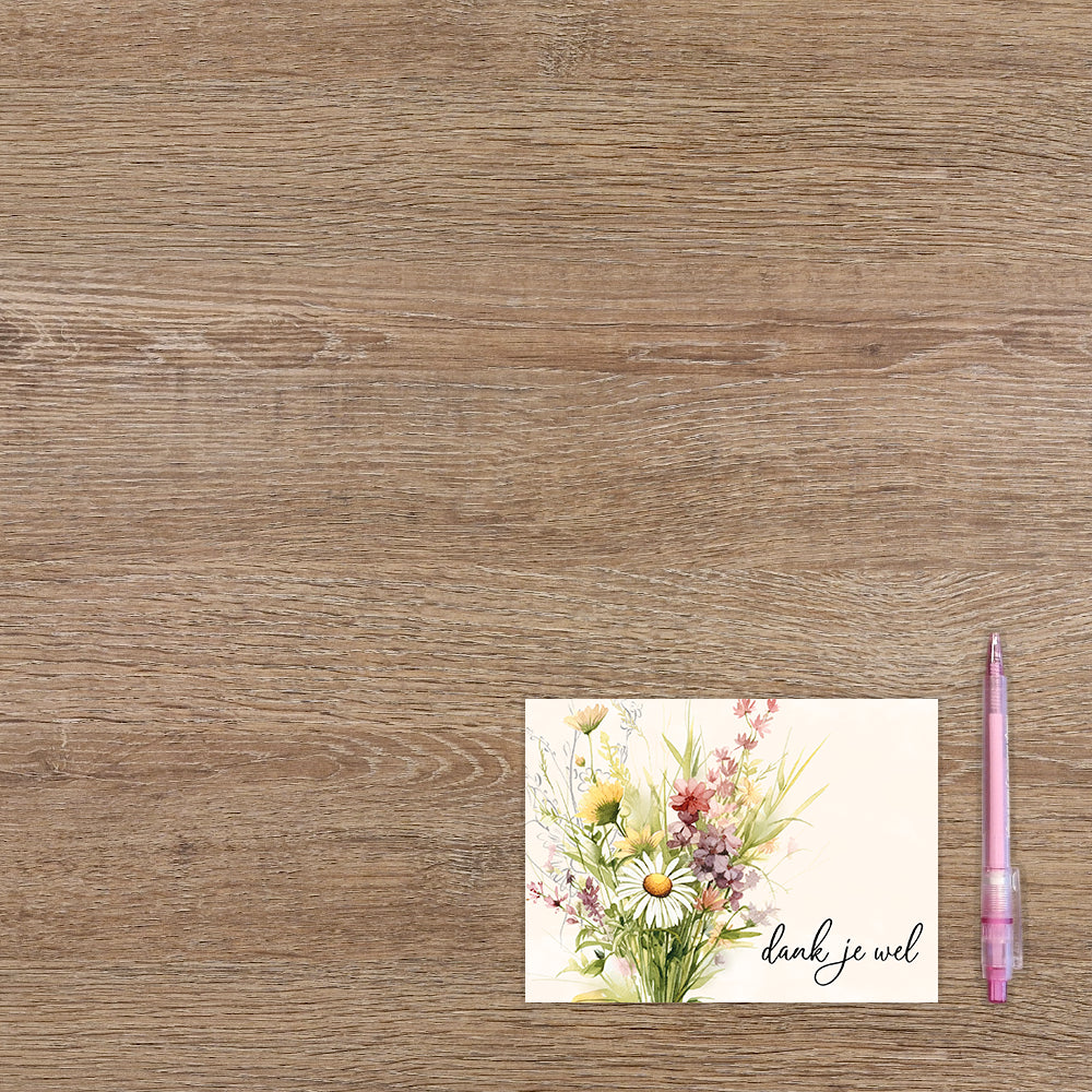 Postcard Dank je wel - 10 stuks