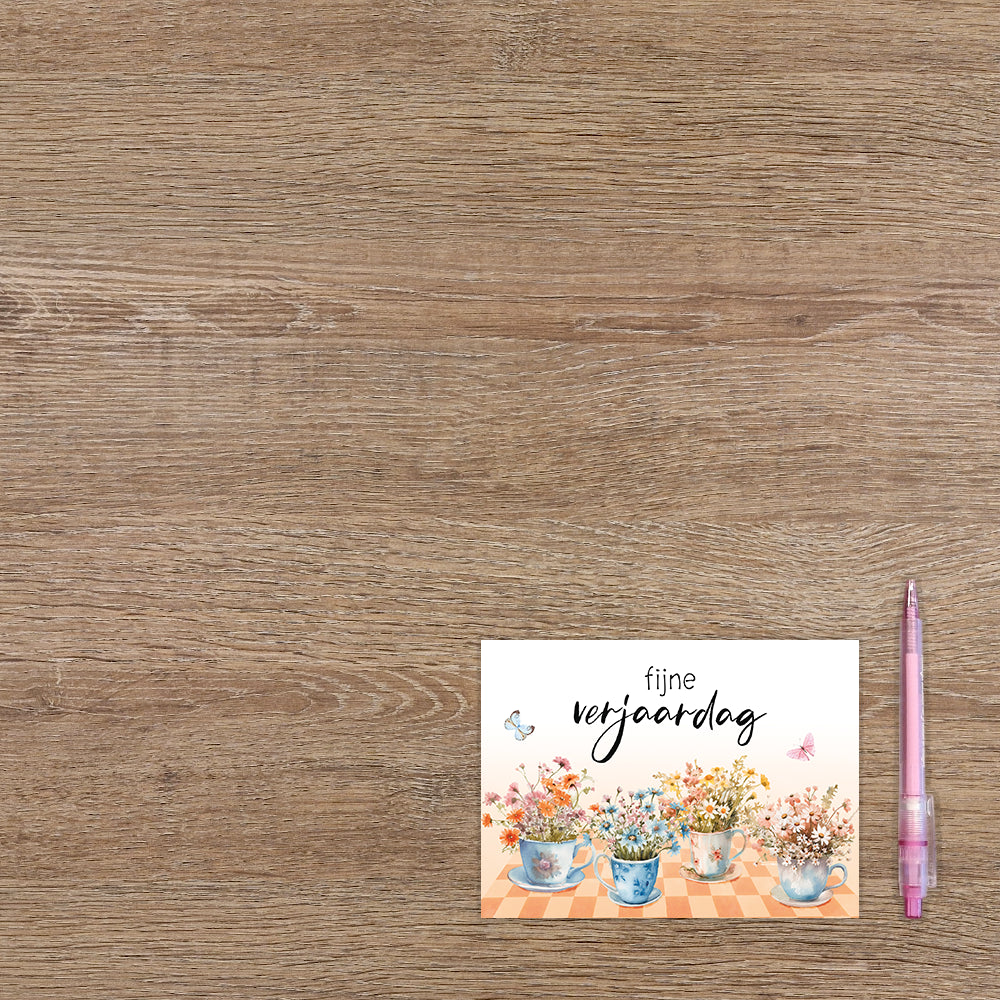 Postcard Fijne verjaardag - 10 stuks