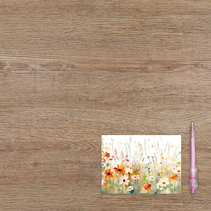 Postcard Bloemenveld - 10 stuks