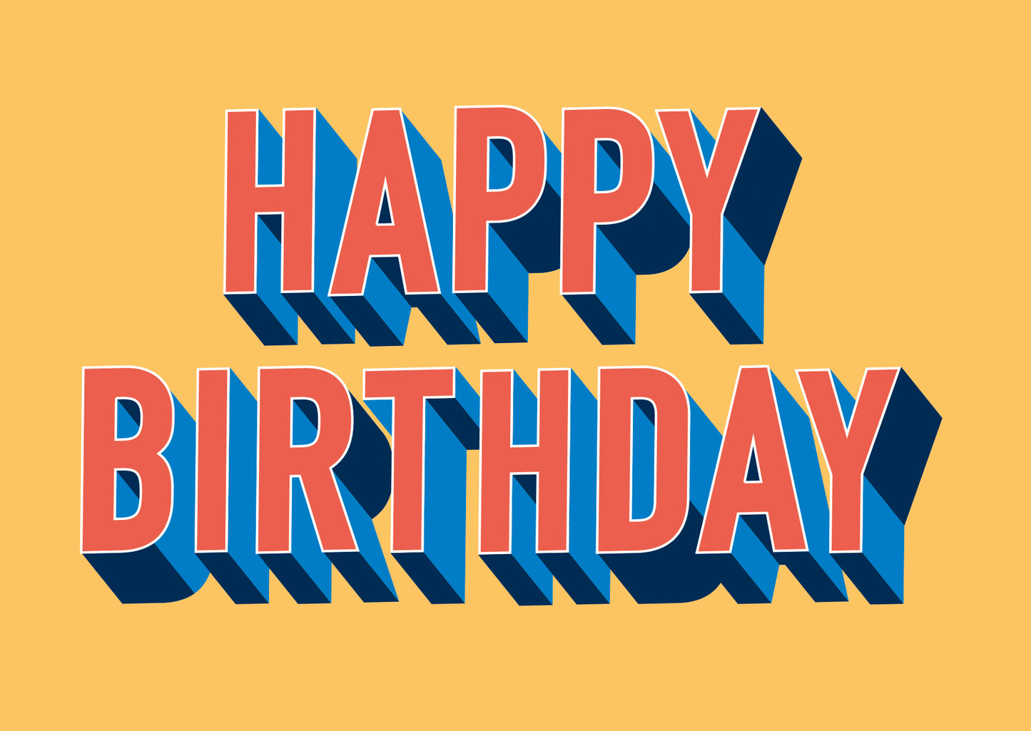 Postcard Happy birthday - 10 stuks