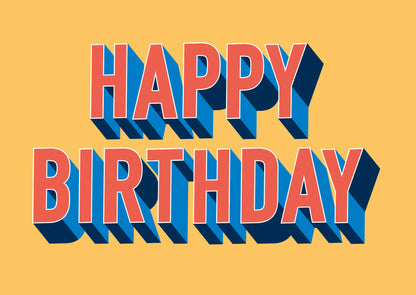 Postcard Happy birthday - 10 stuks