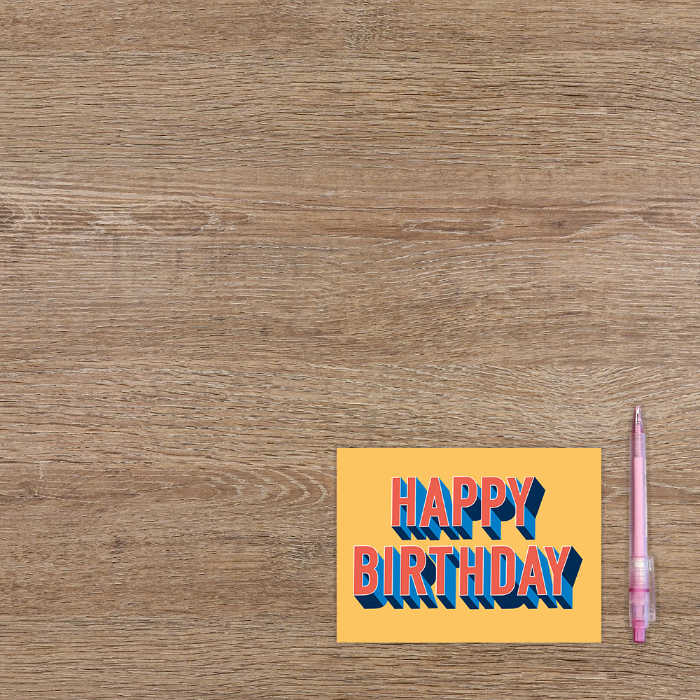 Postcard Happy birthday - 10 stuks