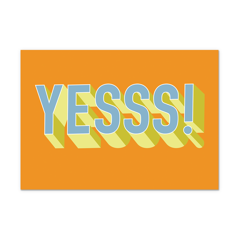Postcard Yesss! - 10 stuks
