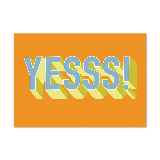 Postcard Yesss! - 10 stuks