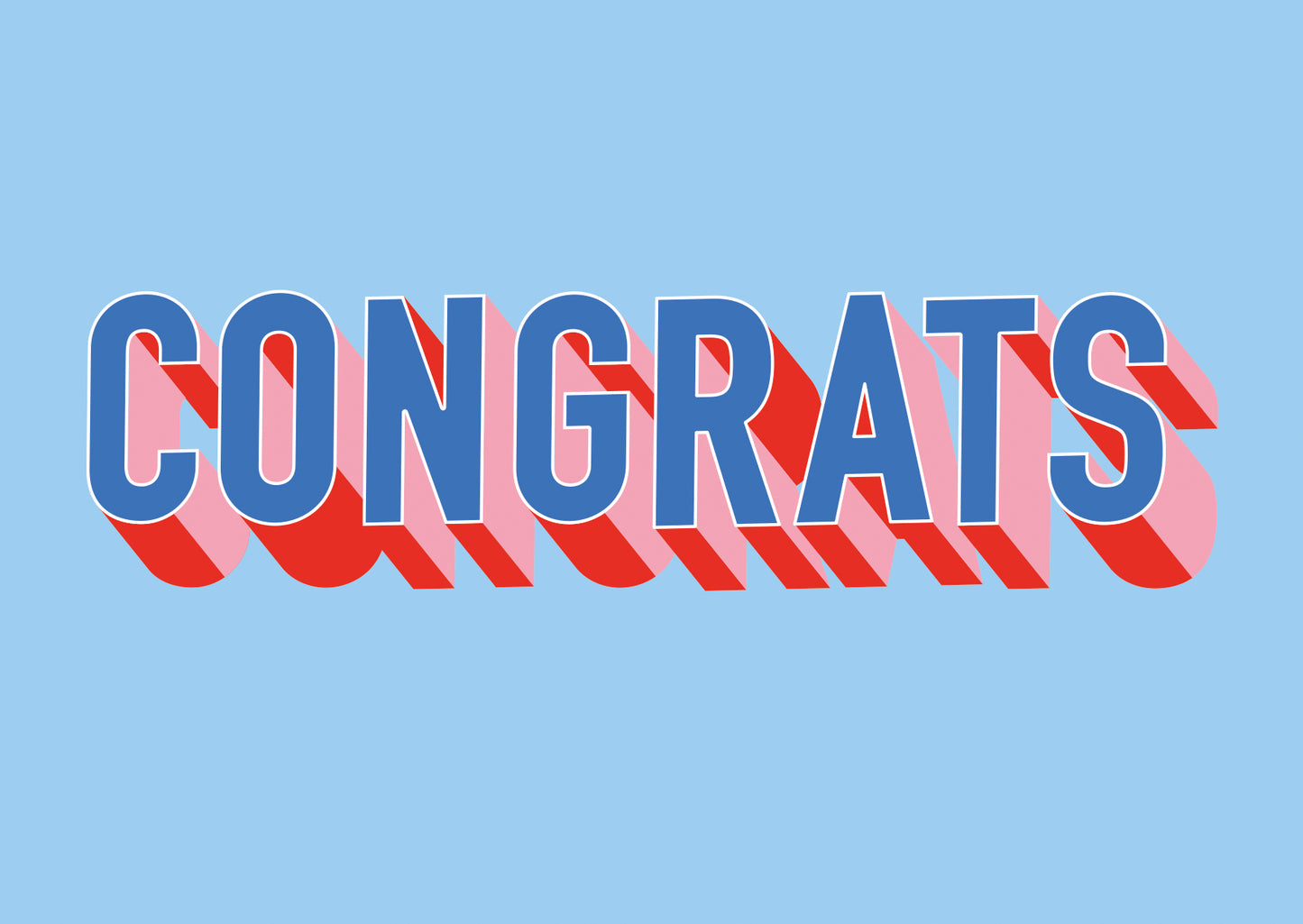 Postcard Congrats - 10 stuks