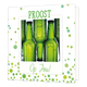 Proost op jou! - Formaat: Standaard - Vorm: Vierkant - Proost kaart - Op deze wenskaart staan bierflesjes met de tekst: "Proost op jou!". - Snelwenskaart
