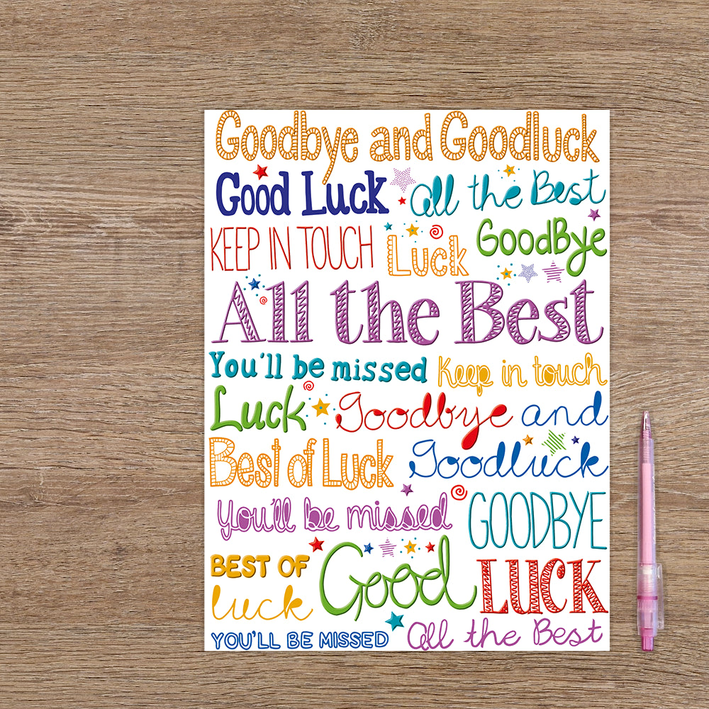 XL kaart - Goodbye and goodluck