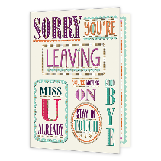 XL kaart - Sorry You're leaving
