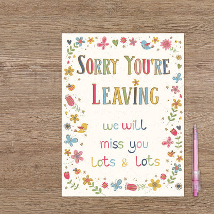 XL kaart - Sorry You're leaving