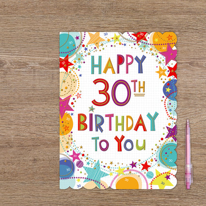 XL kaart - Happy 30th Birthday