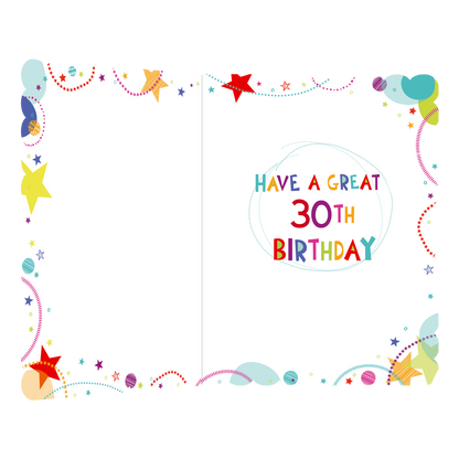 XL kaart - Happy 30th Birthday