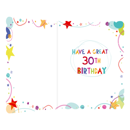 XL kaart - Happy 30th Birthday