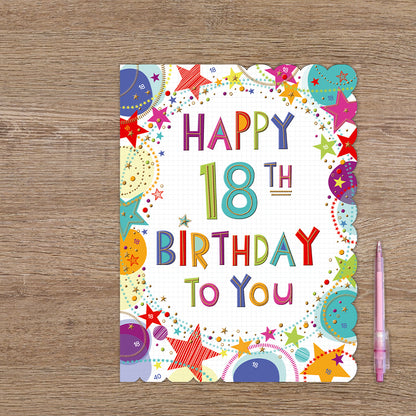 XL kaart - Happy 18th Birthday