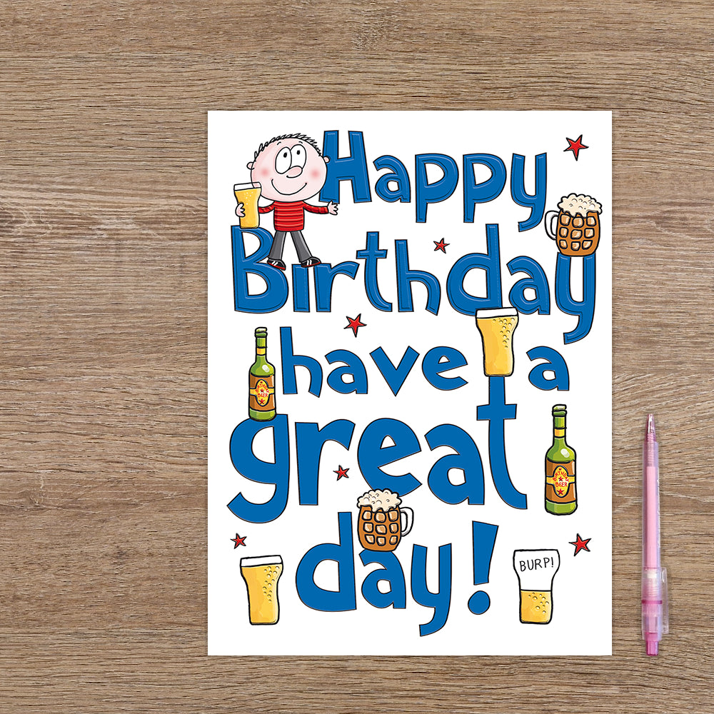 XL kaart - Happy birthday have a great day