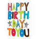 XL kaart - Happy Birthday to you - Formaat: Groot - Vorm: Staand - Verjaardagskaart - Op deze wenskaart staat de tekst: "Happy birthday to you". - Snelwenskaart