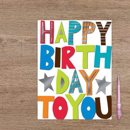 XL kaart - Happy Birthday to you