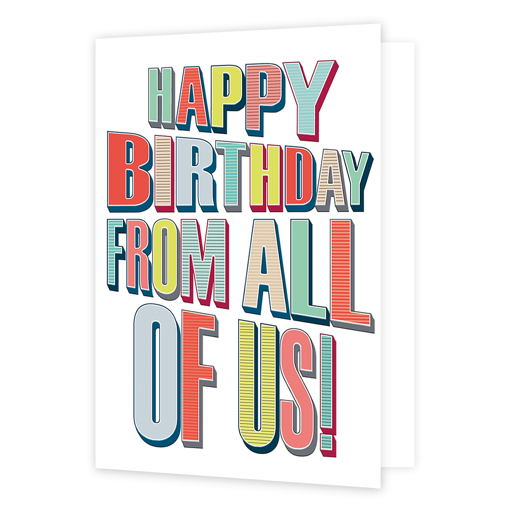 XL kaart - Happy birthday from all of us!