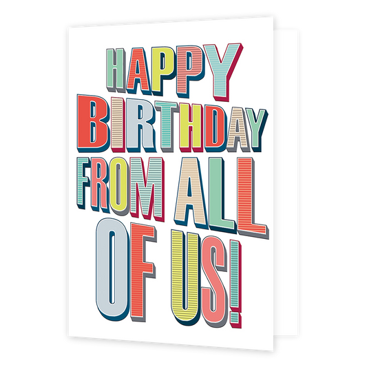 XL kaart - Happy birthday from all of us!