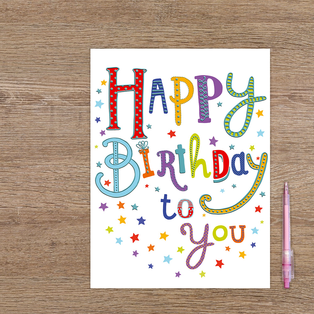 XL kaart - Happy Birthday to you