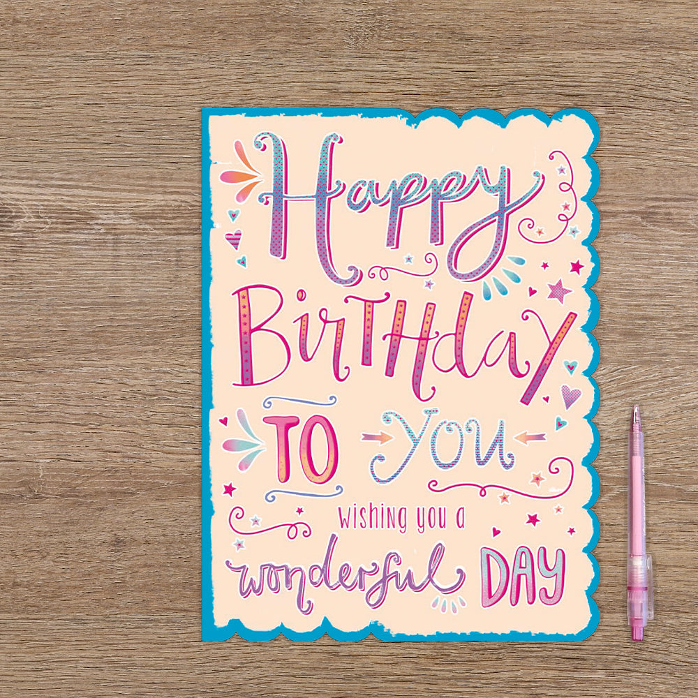 XL kaart - Happy Birthday to you