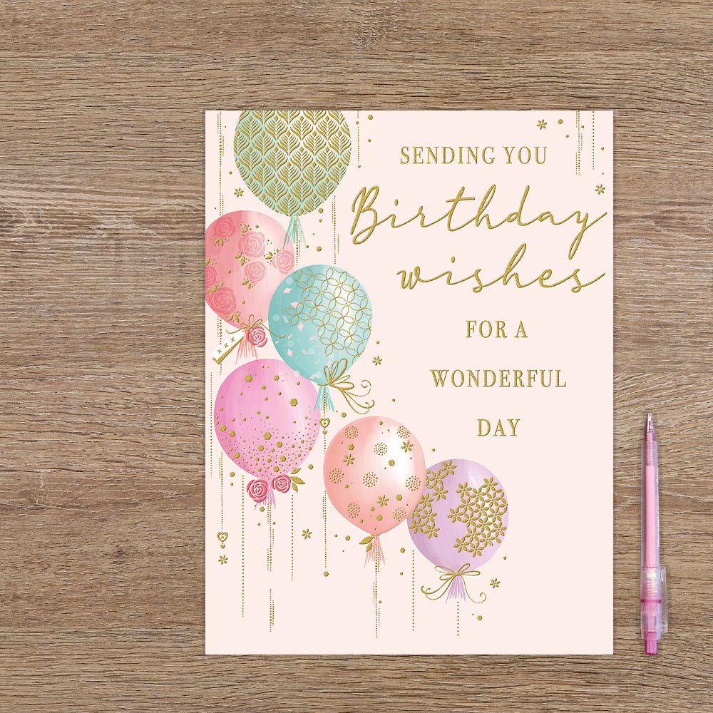 XL kaart - Sending you birthday wishes