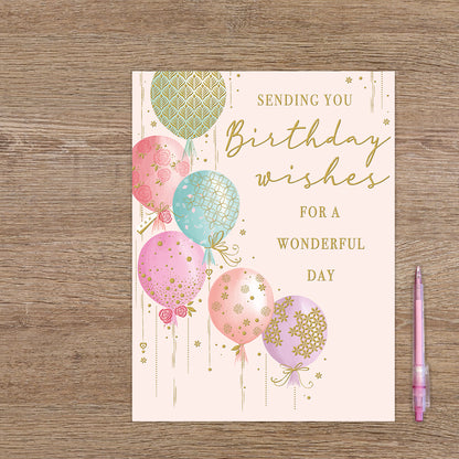 XL kaart - Sending you birthday wishes