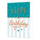 XL kaart - Happy birthday - Formaat: Groot - Vorm: Staand - Verjaardagskaart - Op deze wenskaart staat de tekst: "Happy birthday". - Snelwenskaart