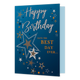 XL kaart - Happy birthday - Formaat: Groot - Vorm: Staand - Verjaardagskaart - Op deze wenskaart staat de tekst: "Happy birthday have the best day ever..." omringt door sterren. - Snelwenskaart