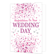 XL kaart - Congratulations On Your Wedding day - Formaat: Groot - Vorm: Staand - Huwelijkskaart - Op deze wenskaart staat de tekst: "Congratulations on your wedding day" omringt door hartjes confetti. - Snelwenskaart