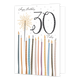 XL kaart - Happy birthday 30 today - Formaat: Groot - Vorm: Staand - Verjaardagskaart - Op deze wenskaart staan kaarsjes met daarboven de tekst: "Happy birthday 30 today". - Snelwenskaart