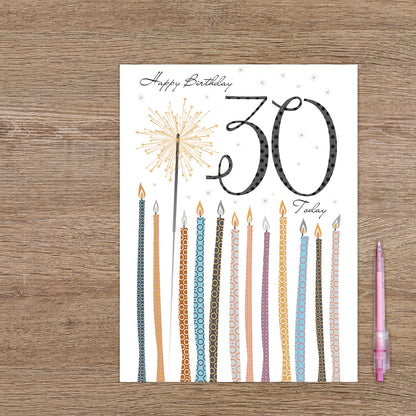 XL kaart - Happy birthday 30 today