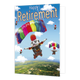 XL kaart - Happy retirement - Formaat: Groot - Vorm: Staand - Pensioenkaart - Op deze wenskaart staan meerkatten die aan het parachutespringen zijn met daarboven de tekst: "Happy retirement". - Snelwenskaart