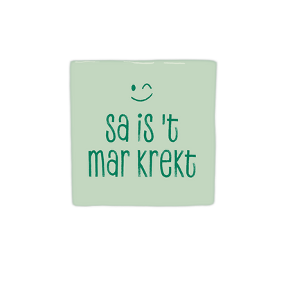 Sa is 't mar krekt