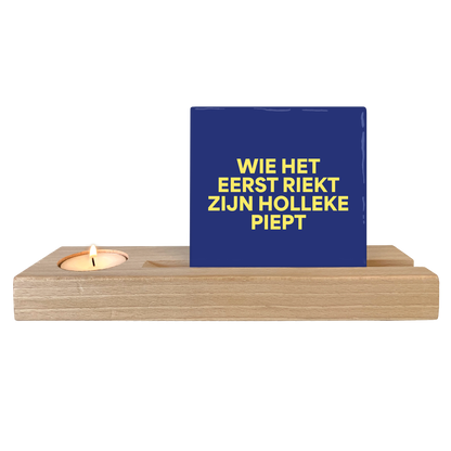 Wie het eerst riekt zien Holleke piept