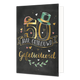 50 jaar getrouwd gefeliciteerd - Formaat: Standaard - Vorm: Staand - Huwelijkskaart - Op deze wenskaart staat de tekst: "50 jaar getrouwd gefeliciteerd". - Snelwenskaart