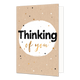 Thinking of you - Formaat: Standaard - Vorm: Staand - Denken aan kaart - Op deze wenskaart staat de tekst: "Thinking of you". - Snelwenskaart