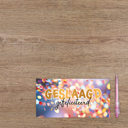 Geslaagd gefeliciteerd