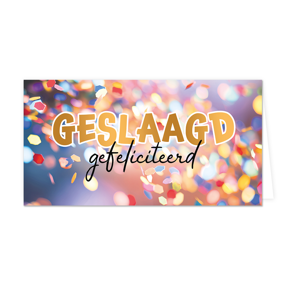 Geslaagd gefeliciteerd