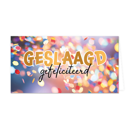 Geslaagd gefeliciteerd