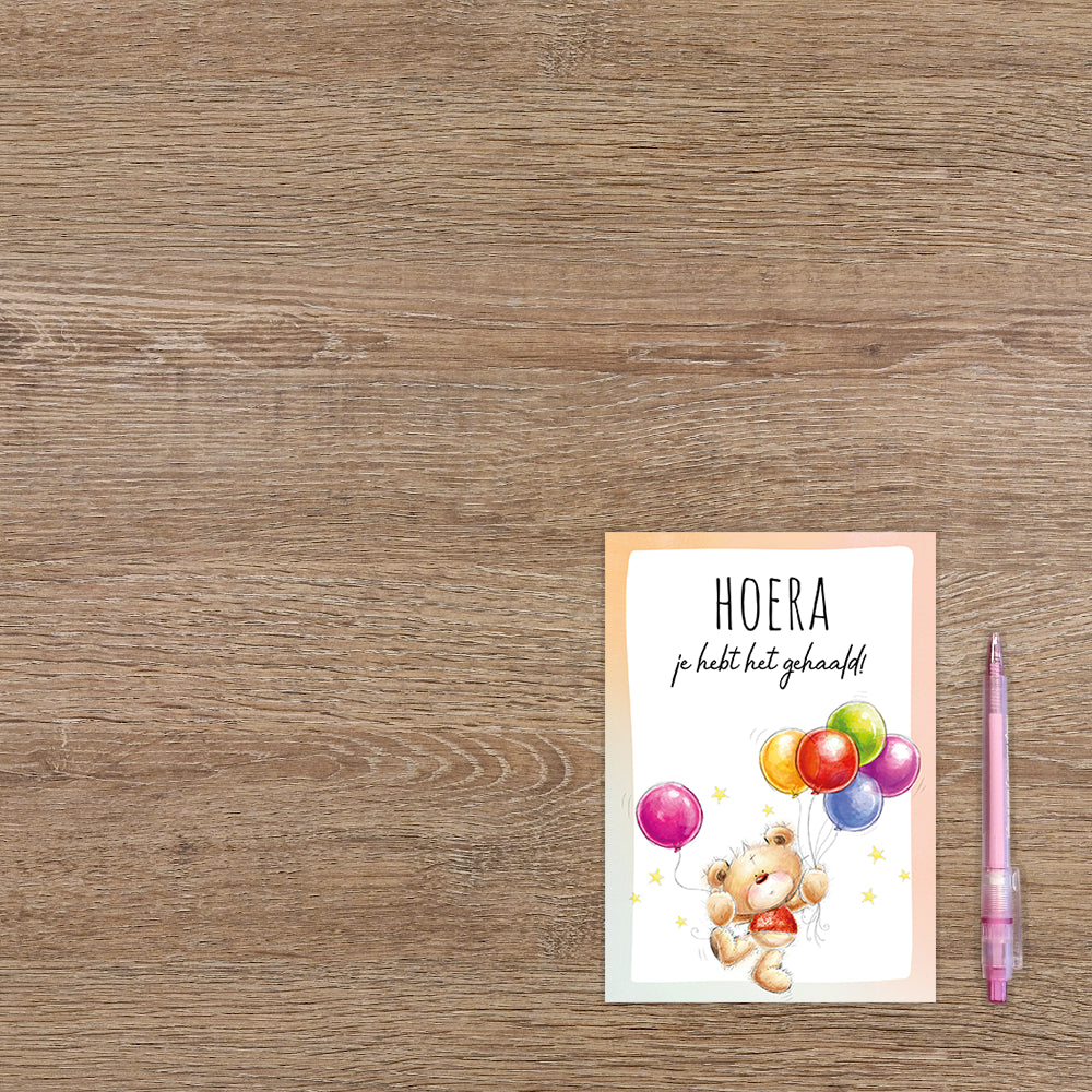 Hoera je hebt het gehaald!