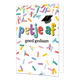 Petje af goed gedaan - Formaat: Standaard - Vorm: Staand - Geslaagd kaart - Op deze wenskaart staat confetti in diverse kleuren met in het midden de tekst: "Petje af goed gedaan". - Snelwenskaart