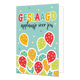 Geslaagd applausje voor jou - Formaat: Standaard - Vorm: Staand - Geslaagd kaart - Op deze wenskaart staan ballonnen in de kleuren geel, blauw, groen en rood met daarboven de tekst: "Geslaagd applausje voor jou". - Snelwenskaart