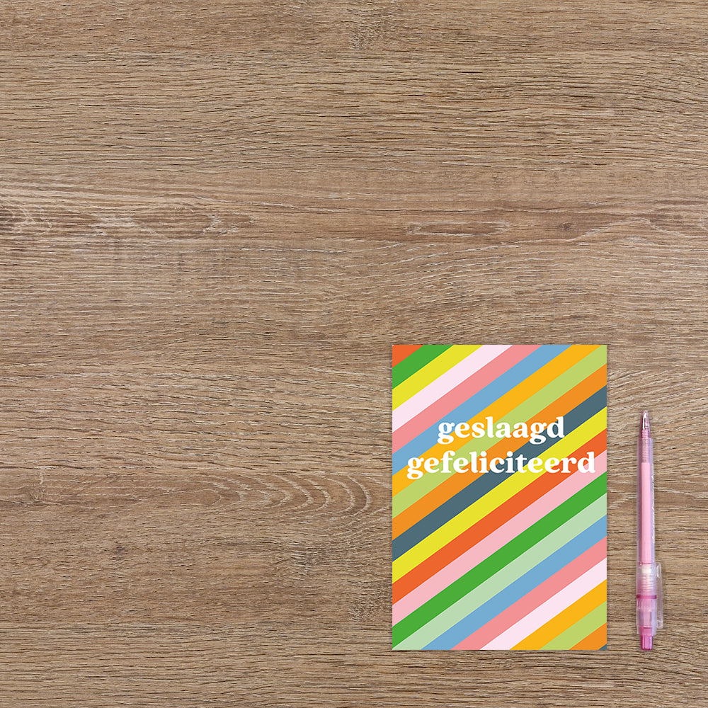 Geslaagd gefeliciteerd