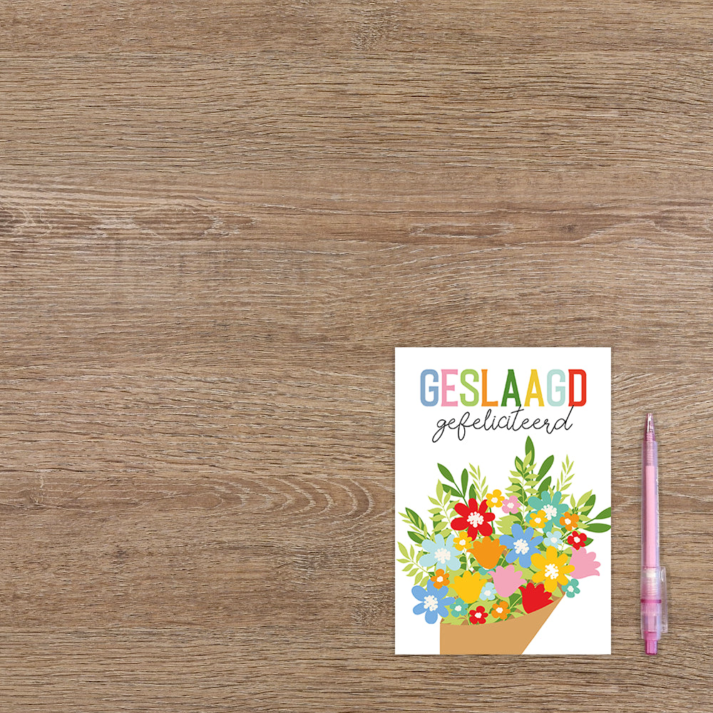 Geslaagd gefeliciteerd