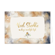 Veel sterkte - Formaat: Standaard - Vorm: Liggend - Sterkte kaart - Op deze artistieke wenskaart is een ontwerp te zien met de kleuren bruin, beige, wit, grijs en goud. In het midden zit een wit vlak met de tekst: "Veel sterkte in deze moeilijke tijd". - Snelwenskaart
