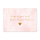 Always on your mind - Formaat: Standaard - Vorm: Liggend - Denken aan kaart - Op deze wenskaart staat de tekst: "Always on your mind forever in your heart" met gouden stippen en een gouden hart. - Snelwenskaart